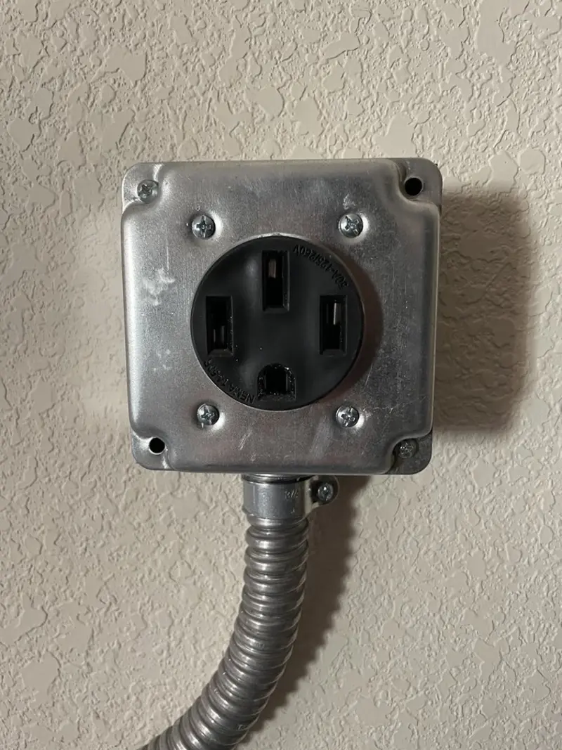 NEMA 14-50 outlet installed for Smart Home Electrical in Lavon